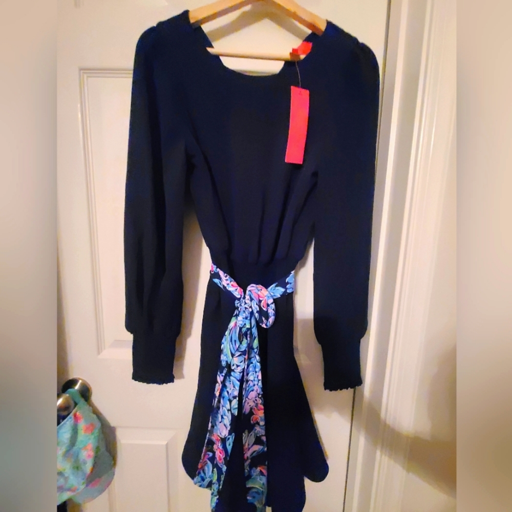 Lilly Pulitzer NWT  Lorella Stretch Dress in true navy